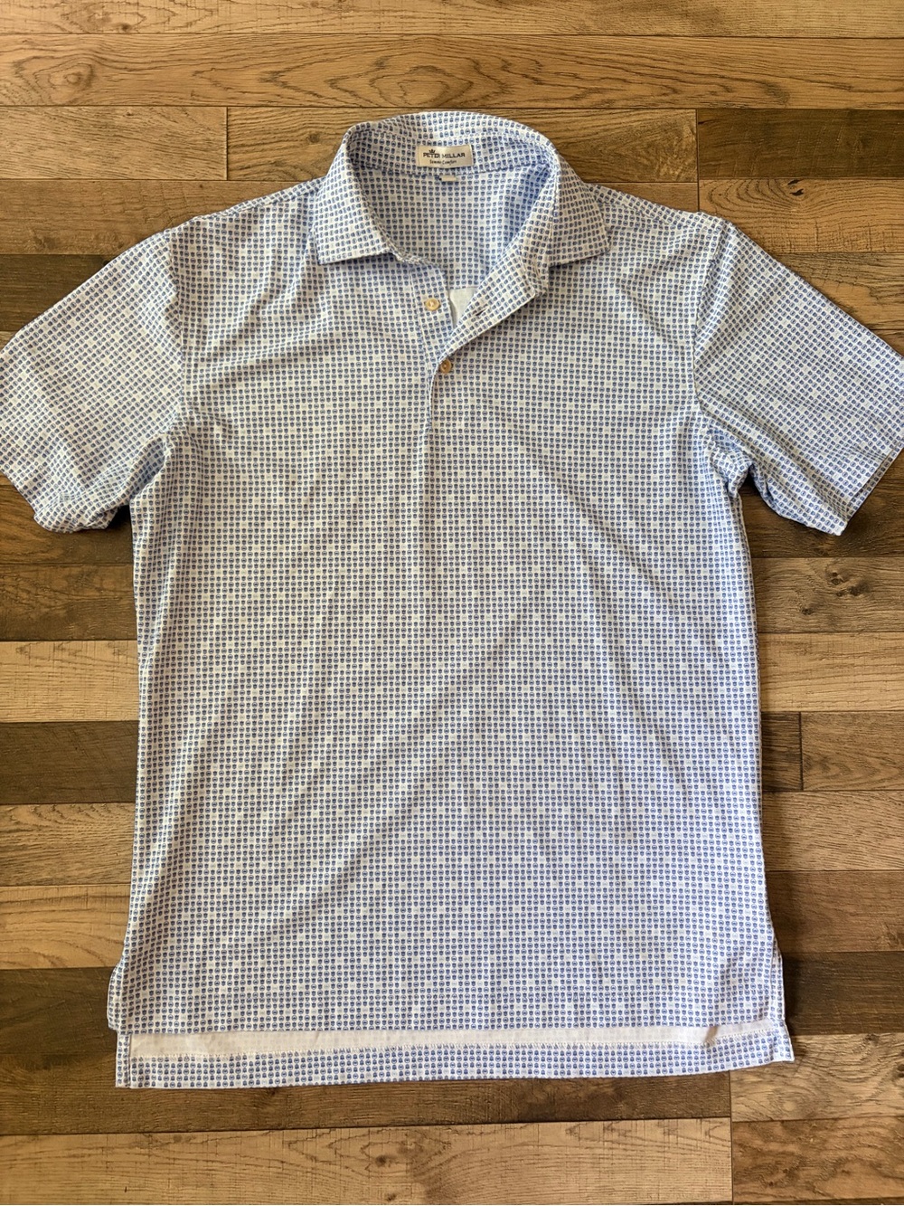 Peter Millar Light Blue Crown Short Sleeve Polo